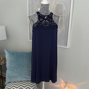 Lilly Pulitzer Chelsea Navy Blue Shift Dress with Sequins